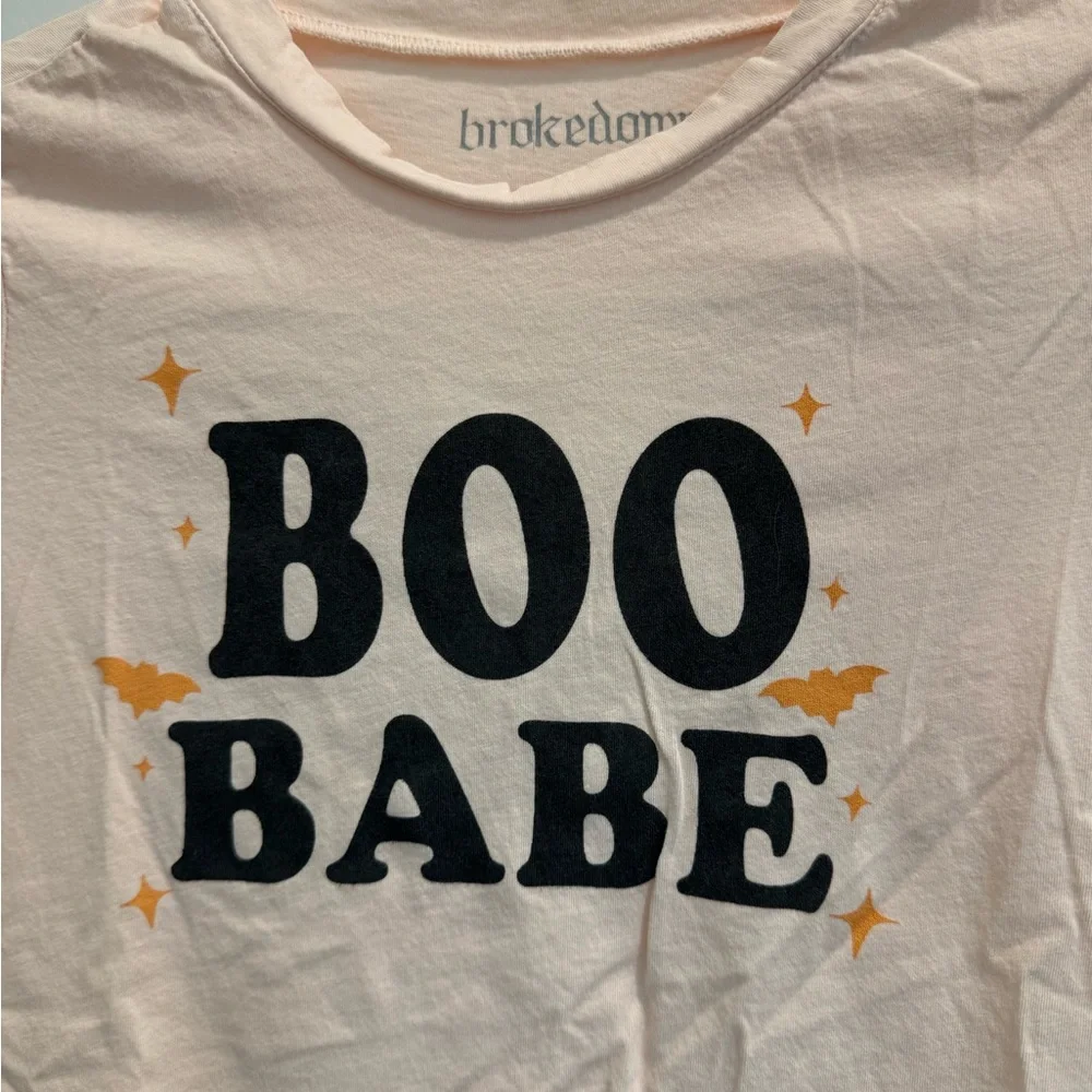 Brokedown Boo Babe Tee - Seashell Girls Shirt Size 8 Halloween Ghost Fall - Picture 5 of 5
